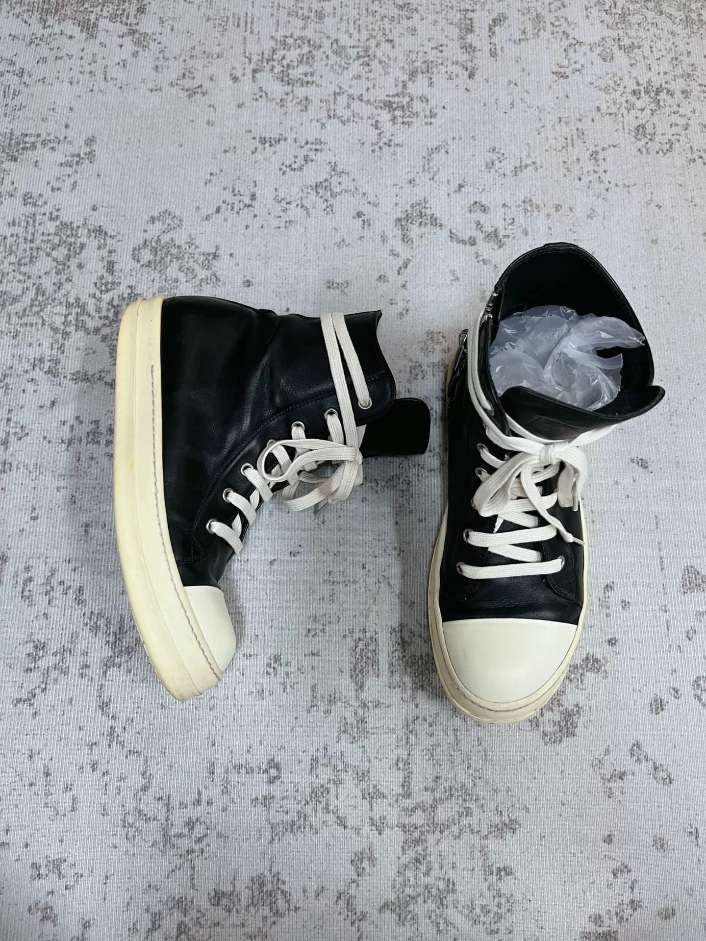 Конверсы Rick Owens main line из воловьей кожи большого размера 40 золотого размера 40-41