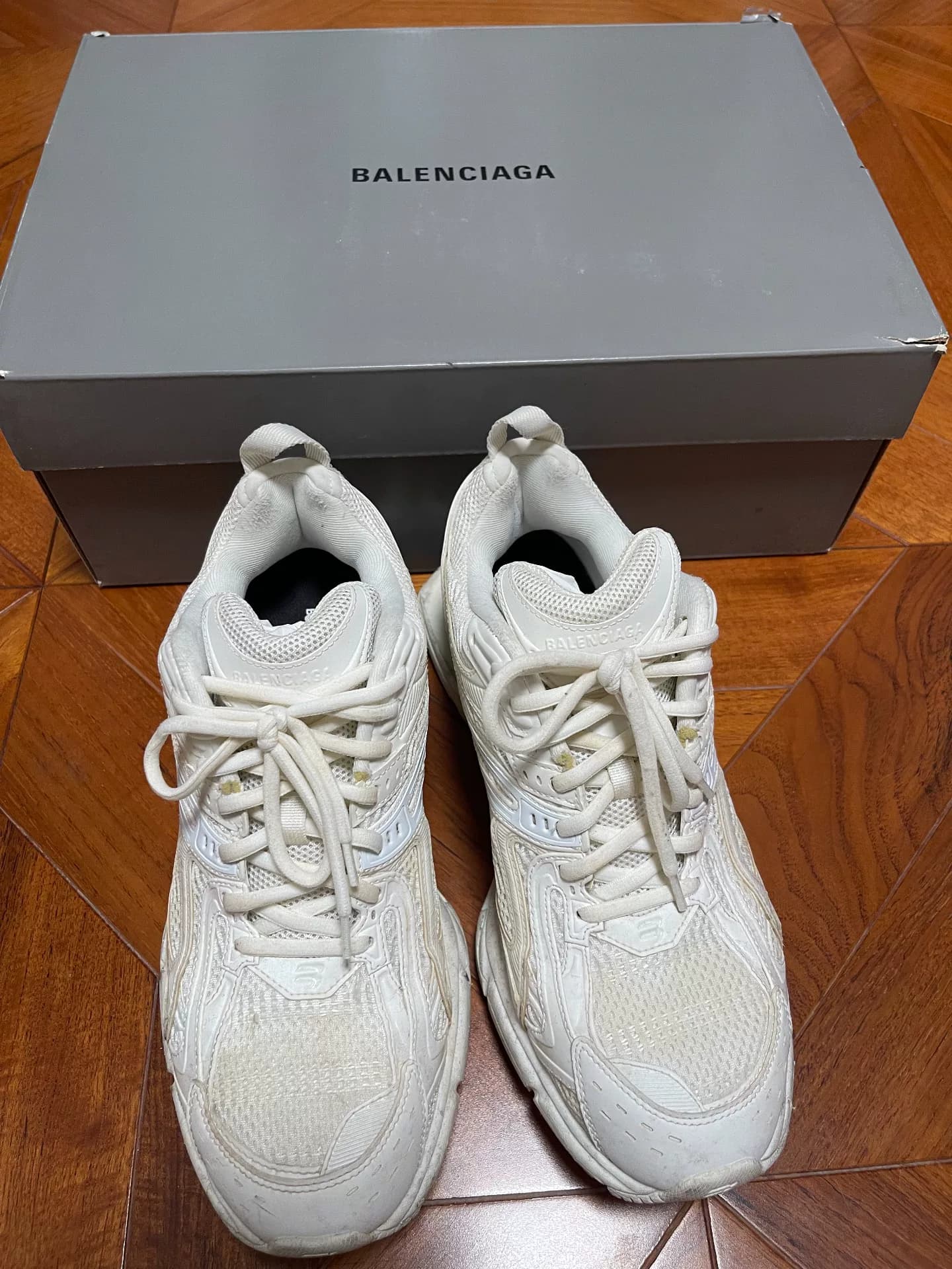Белые весенние туфли-лодочки Balenciaga X-Pander, размер 42