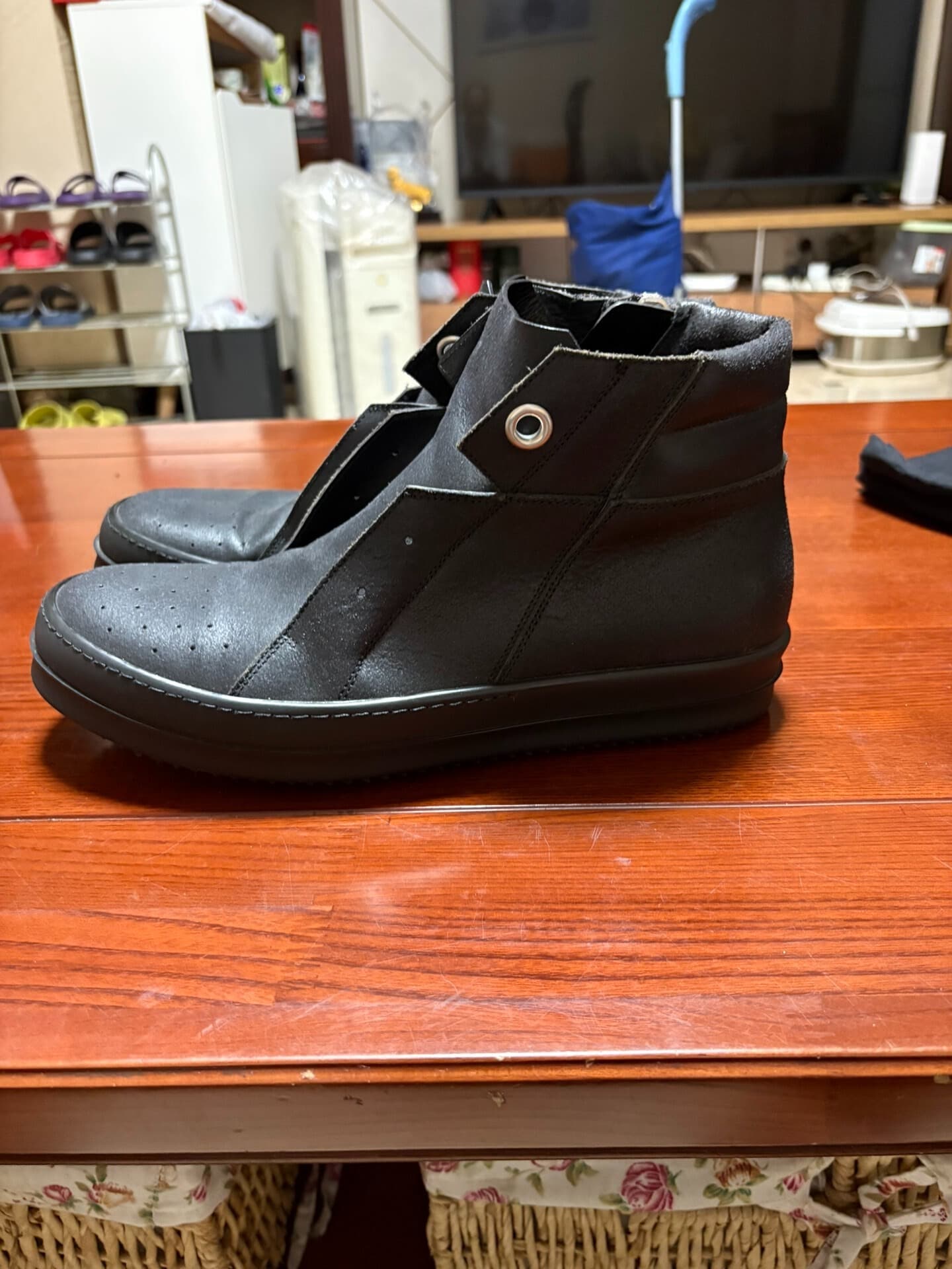Классический черный мяч с высоким верхом от Rick Owens Island Dunk