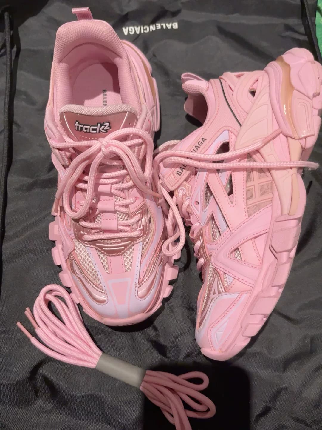 Туфли Balenciaga для папы track2.0 розовые