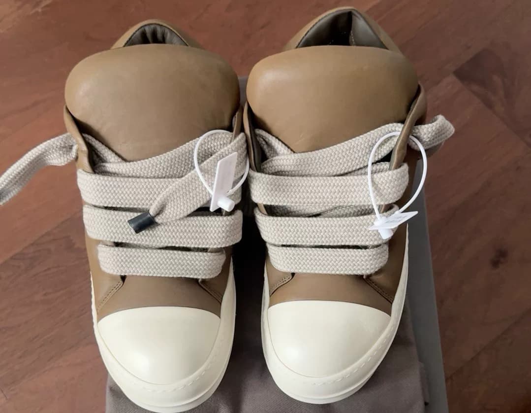 Коричневые мужские кроссовки RICK OWENS JUMBO LACES