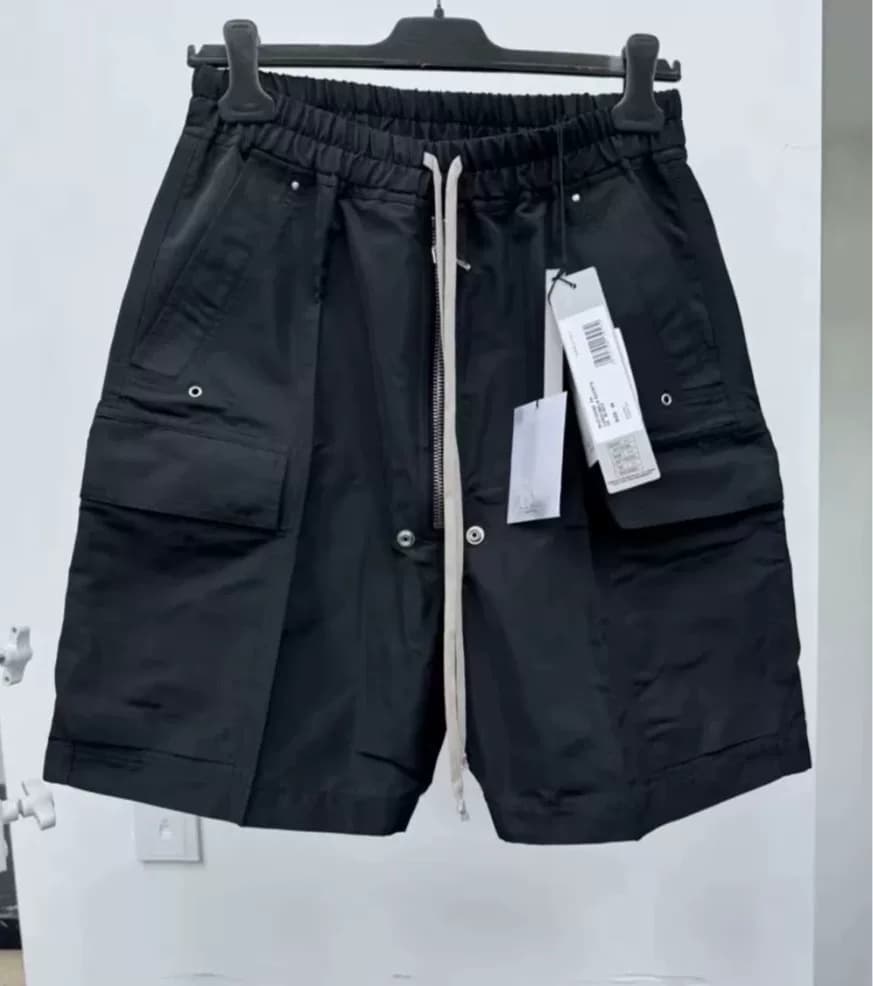 Шорты с карманным набором инструментов Idle из натуральной кожи Rick Owens Cargo main line