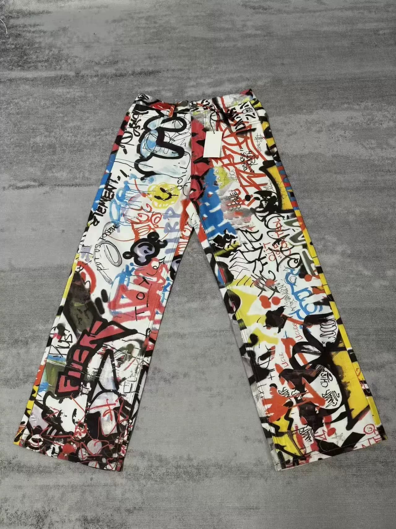 (Лучший мужской must-have) Пижама с широкими брюками в стиле граффити от Vetements, белая