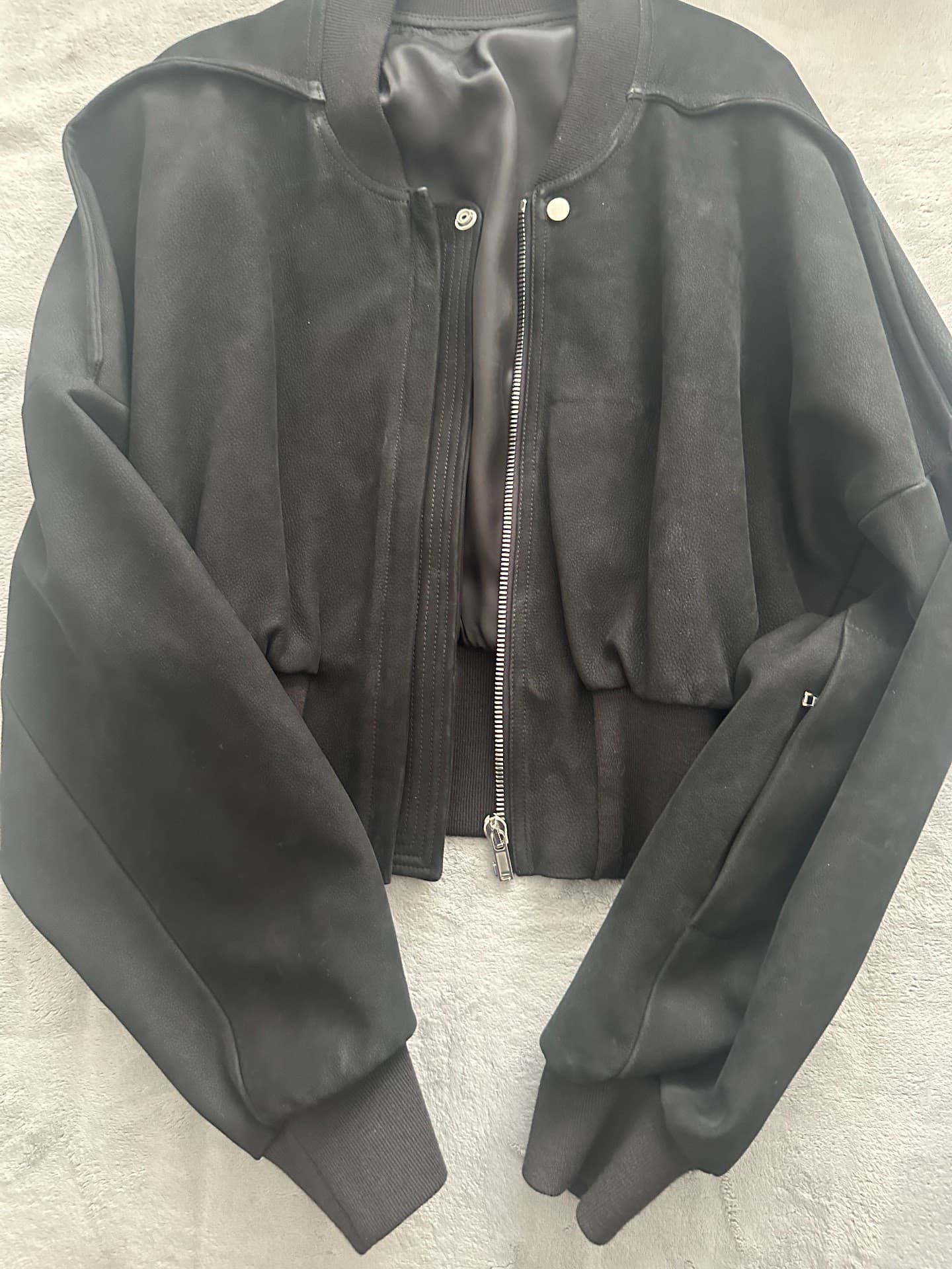 Черная короткая куртка RICK OWENS 24SS, серия SIS 24