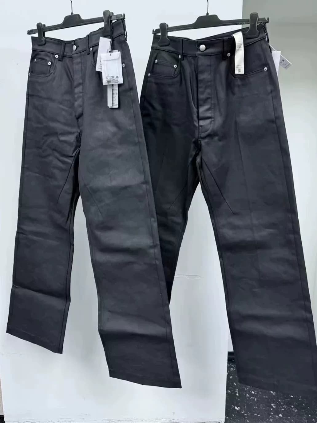 Отличайте рынок от других!Восковая поверхность Spot Rick Owens от geth jean прямая трубка
