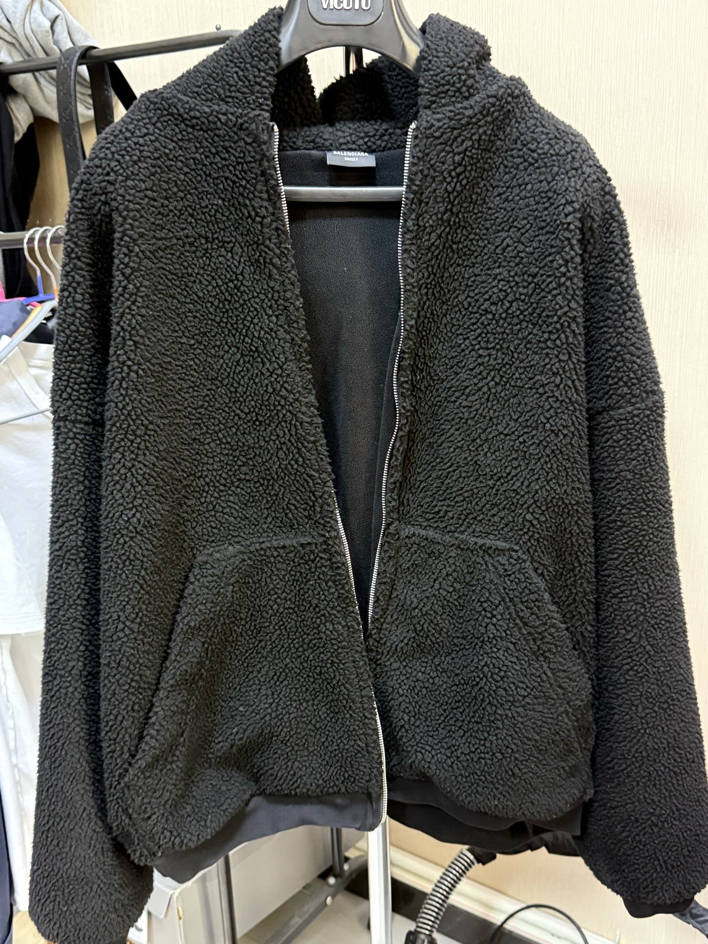 Balenciaga Мужская флисовая толстовка с капюшоном большого размера Balenciaga 25112