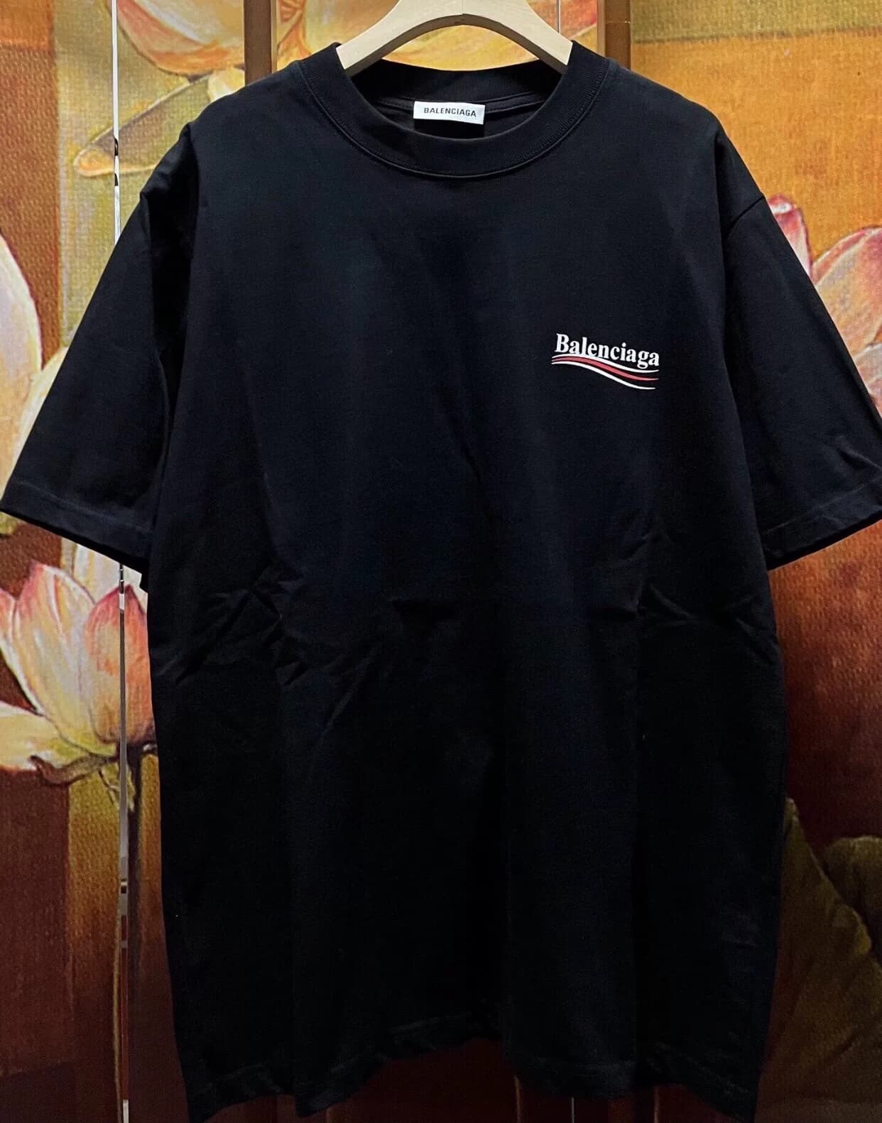 Футболка Balenciaga balenciaga black Cola с короткими рукавами#Balenci
