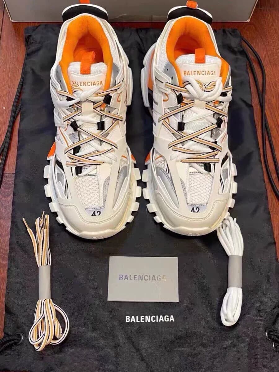 Оригинальные туфли Balenciaga Balenciaga Track3.0 для папы, белые