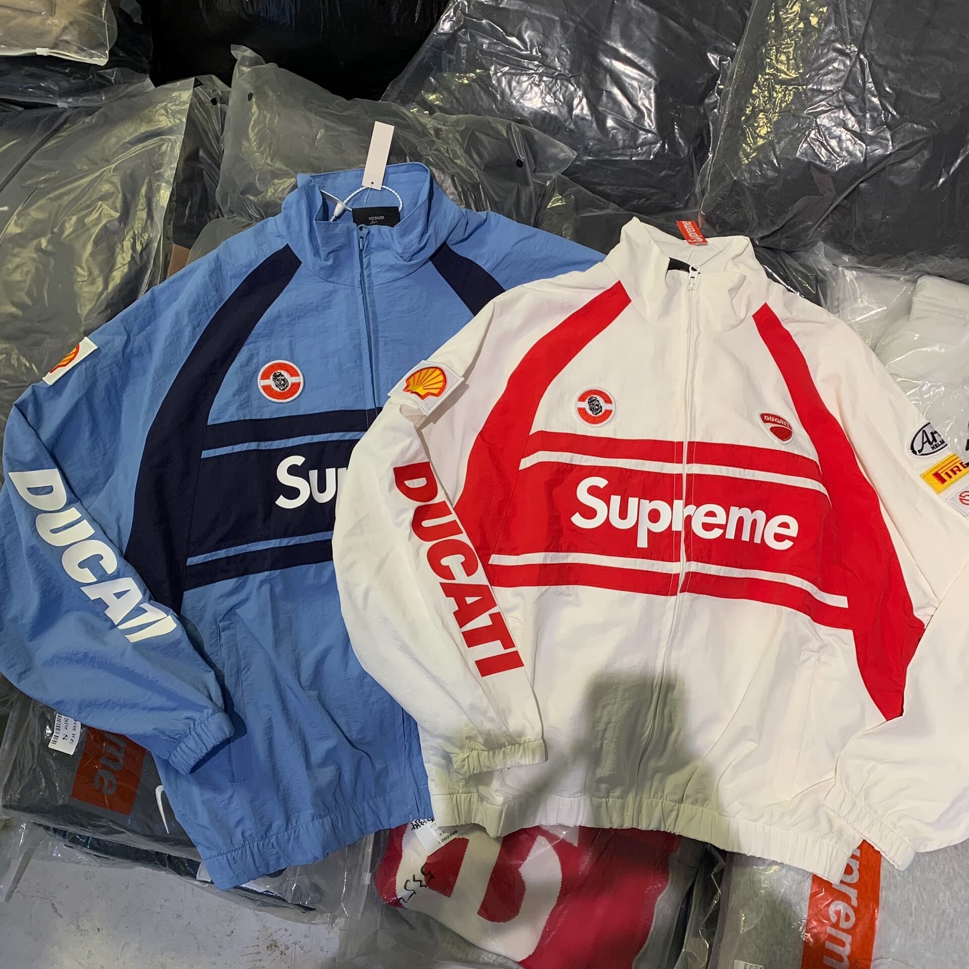 Supreme x DUCATI/спортивная ветровка Ducati на молнии