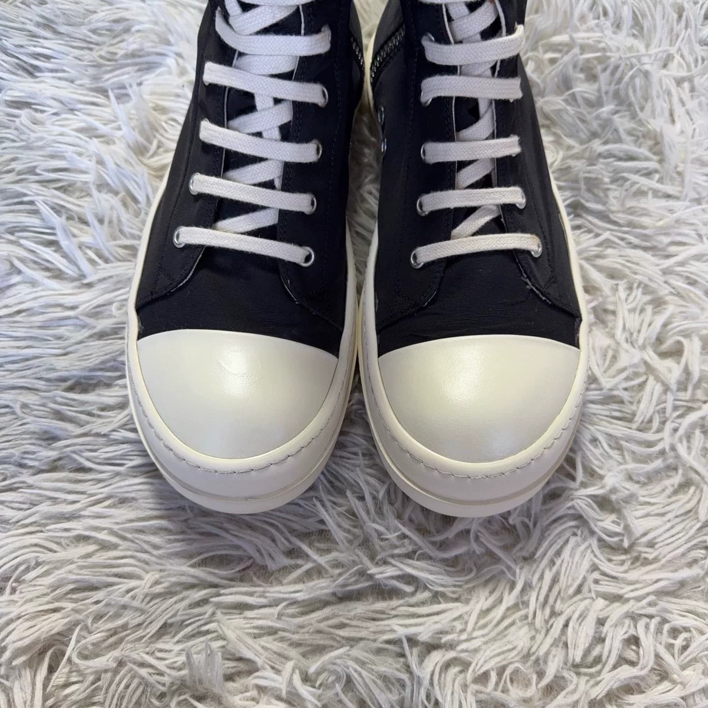 Классические парусиновые туфли converse двойного силуэта от Rick owens/ro