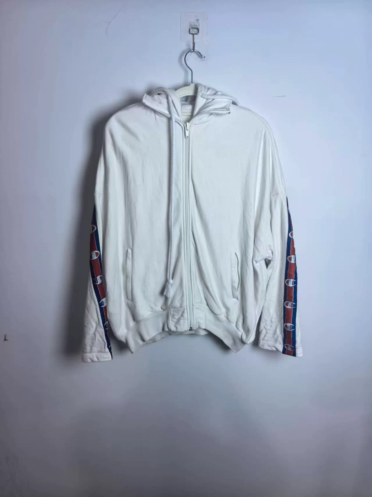 Бесплатная доставка Кобрендовый костюм Champion x Vetements с капюшоном на белой молнии