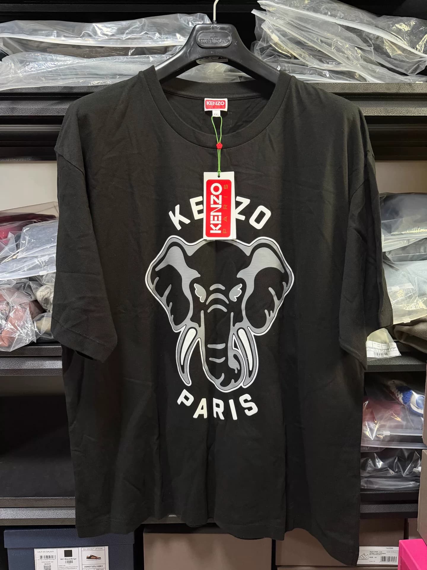 Новая мужская рубашка с короткими рукавами и принтом слона от KENZO