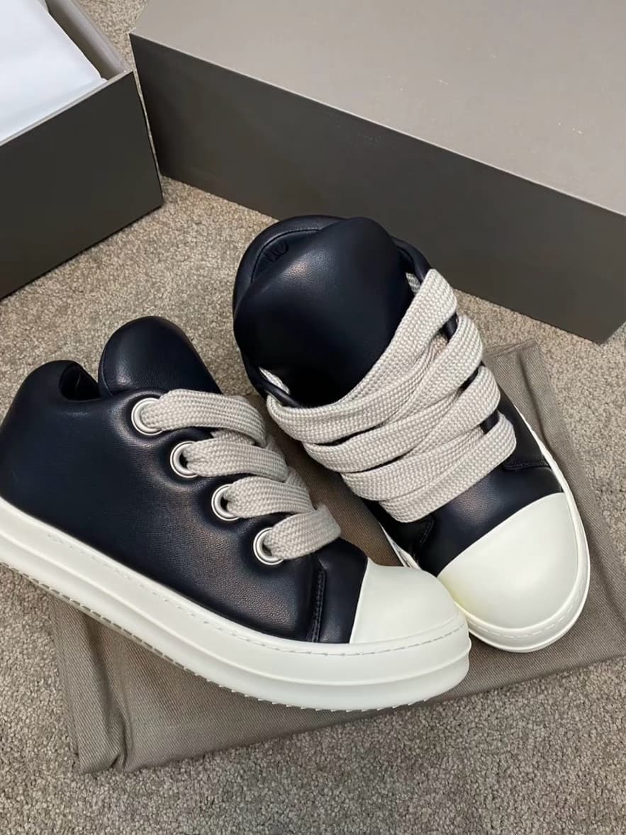 Новые ботинки из натуральной кожи RICK OWENS/RO LUXOR на шнуровке