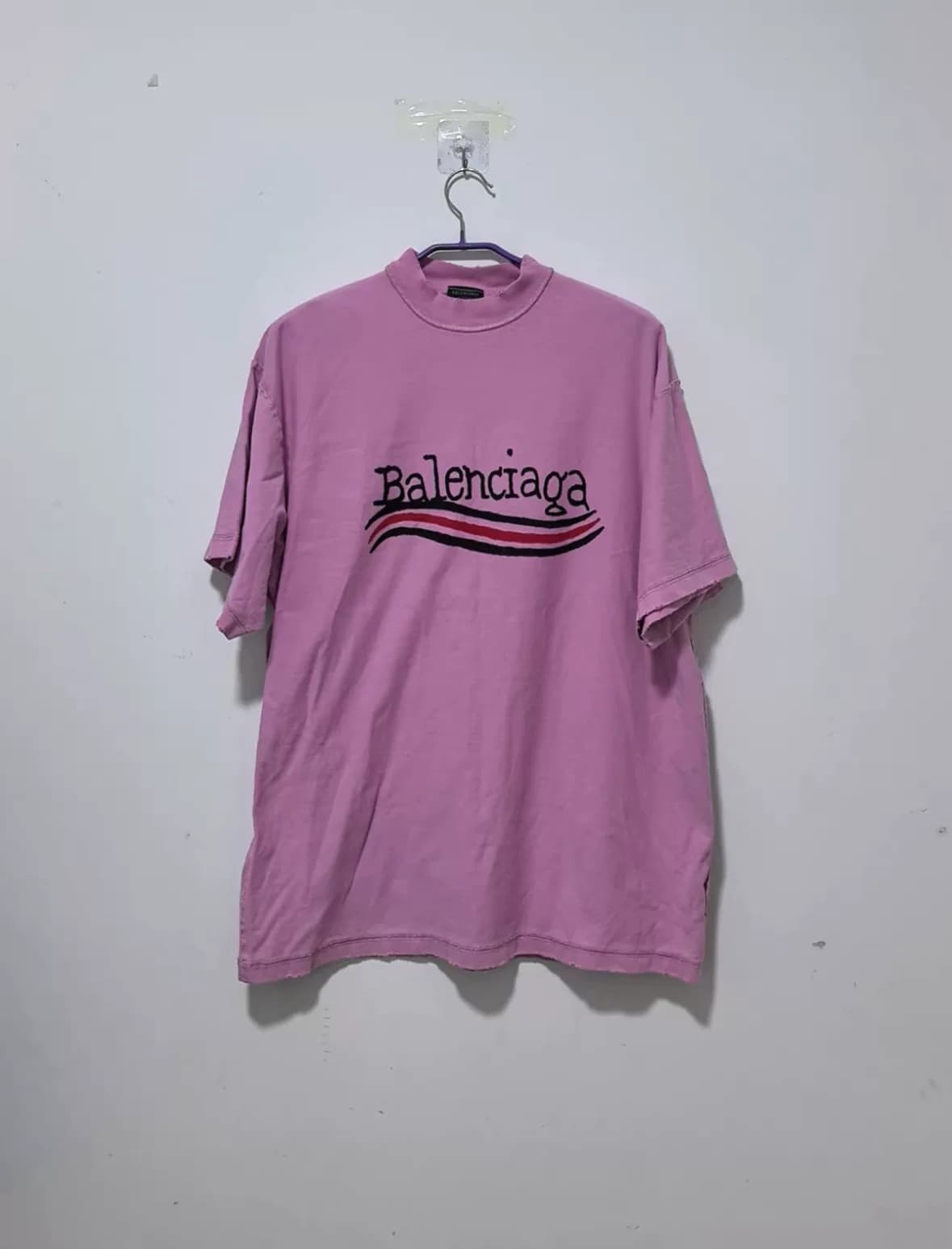 Розовый пуловер с логотипом Balenciaga и футболка с короткими рукавами balenciaga pink