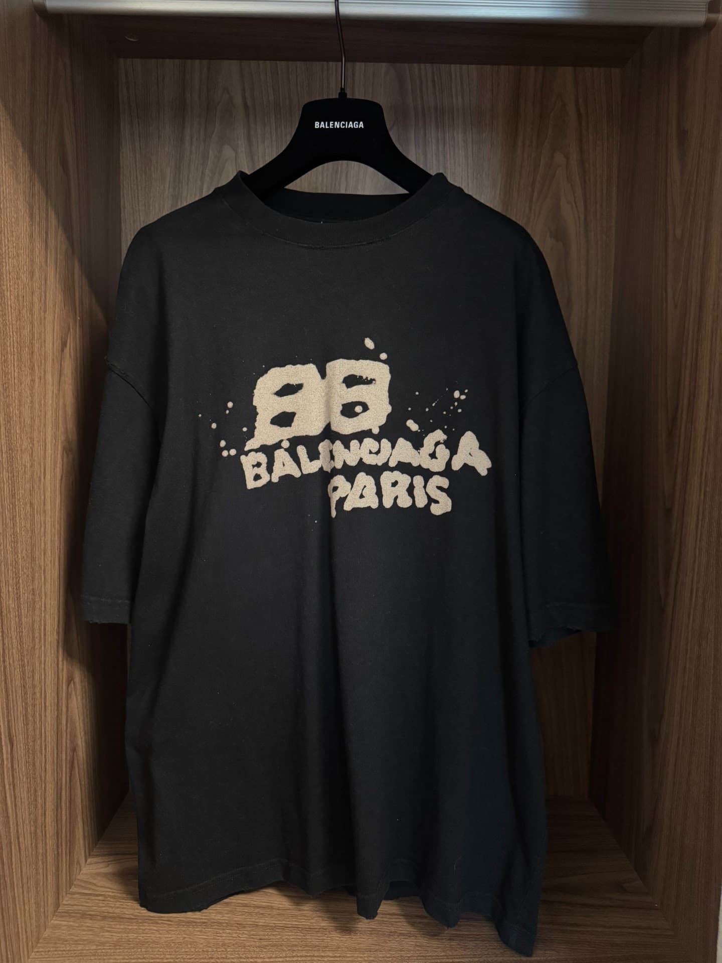 Большой хит Balenciaga - цветочный принт Balenciaga splash ink с коротким рукавом