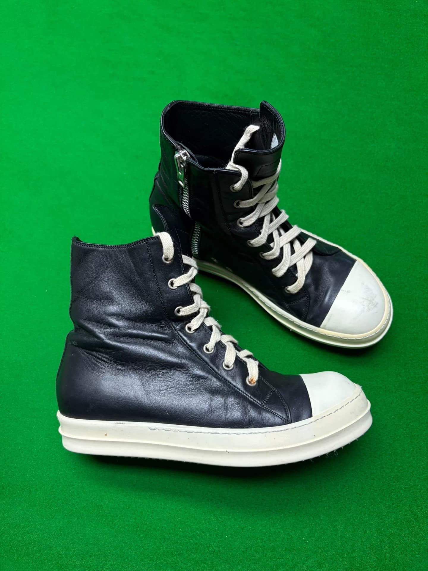 RICKOWENS основная линия кожа черно-белые кеды Converse высокие основные черно-белые