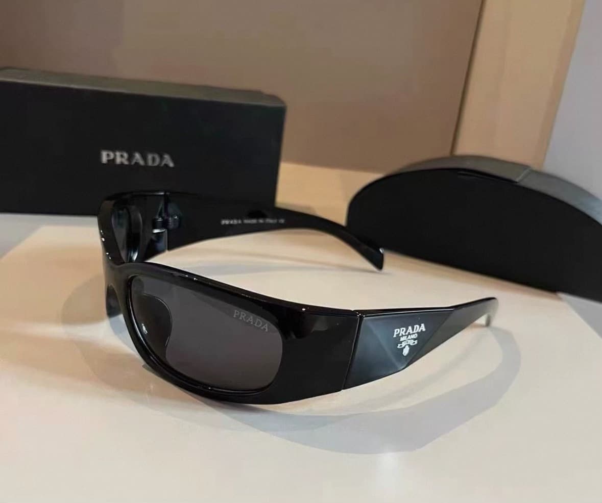 Солнцезащитные очки Prada с повязкой на голову, оригинальная версия, с этикеткой и коробкой, совершенно новая, изображение соответствует действительн…