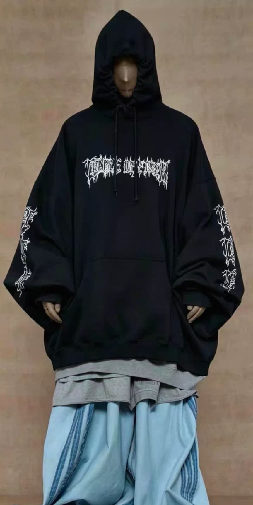 【Лыжный свитер】 Новый выстиранный свитер с капюшоном VETEMENTS 2025SS