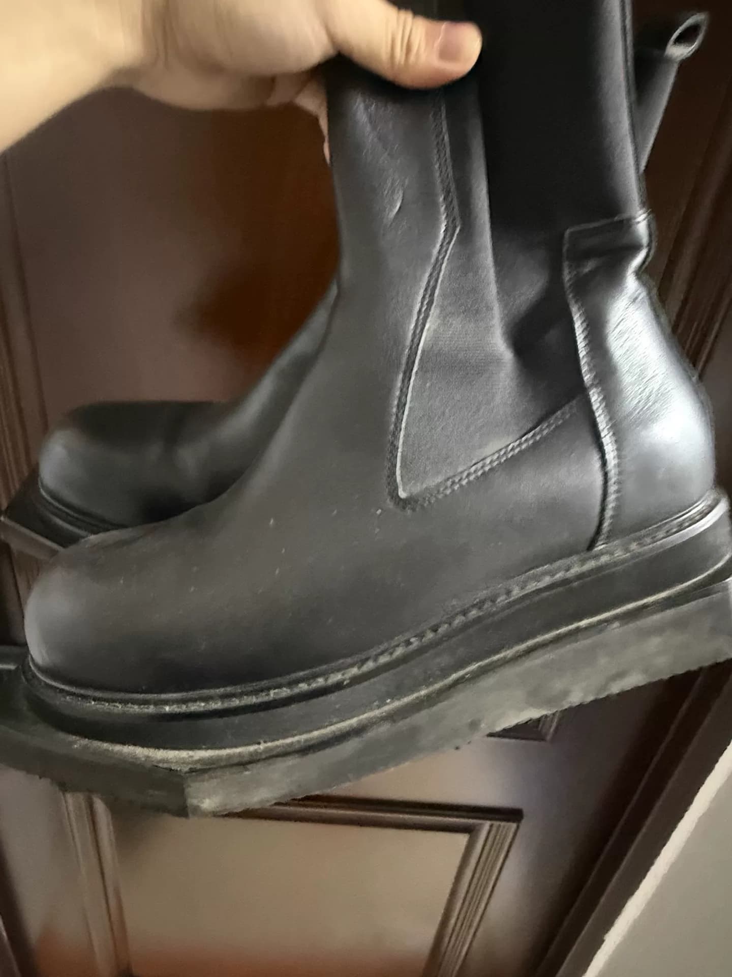 Ботинки Rick Owens на гробовой подошве, черные, средний размер 43