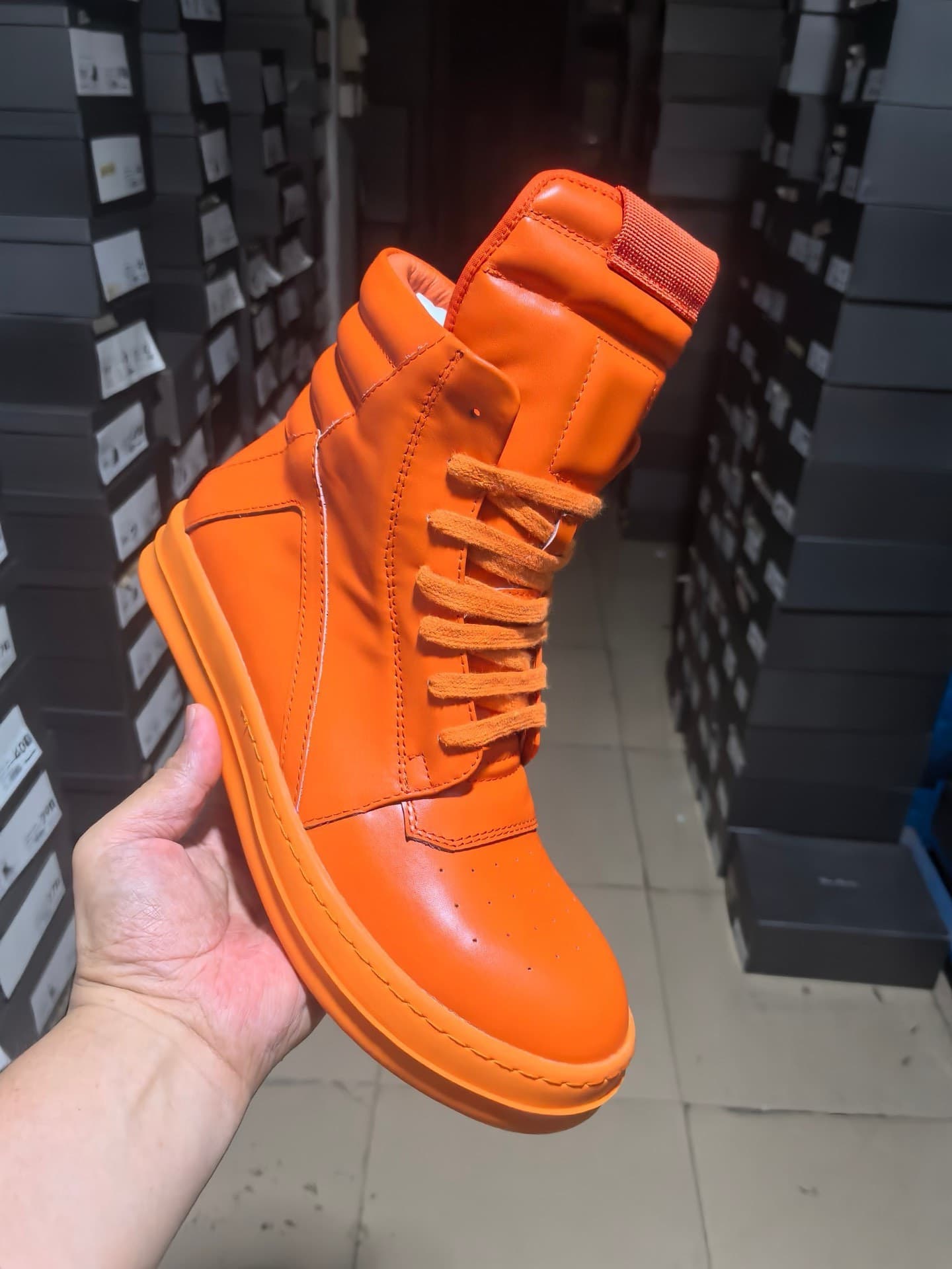 Мужские и женские высокие ботинки из воловьей кожи Rick Owens RO с перевернутым треугольником из воловьей кожи высокого качества