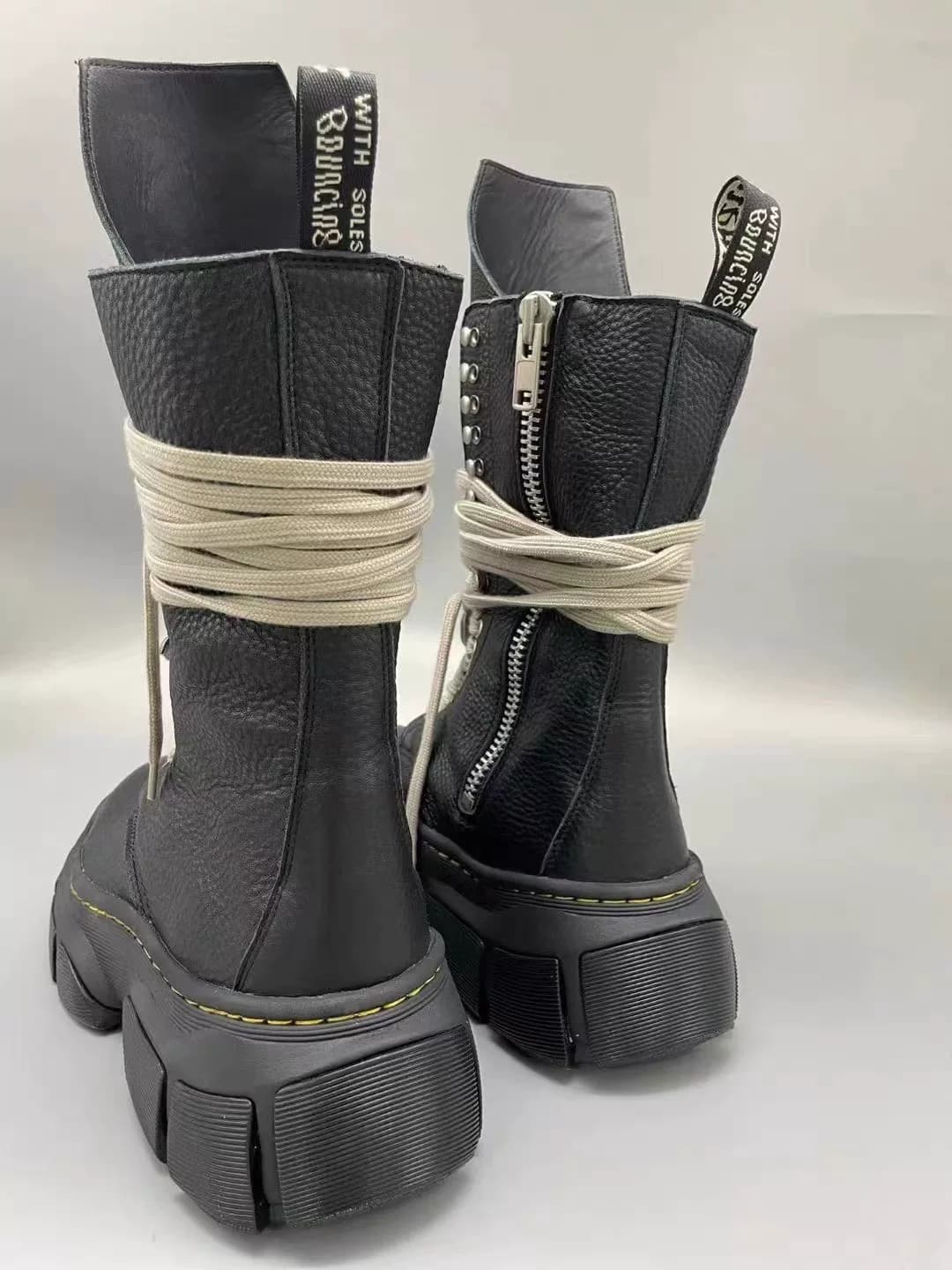 Мужские и женские ботинки на толстой подошве из воловьей кожи Rick Owens RO основной линии Spot ceiling для потолка
