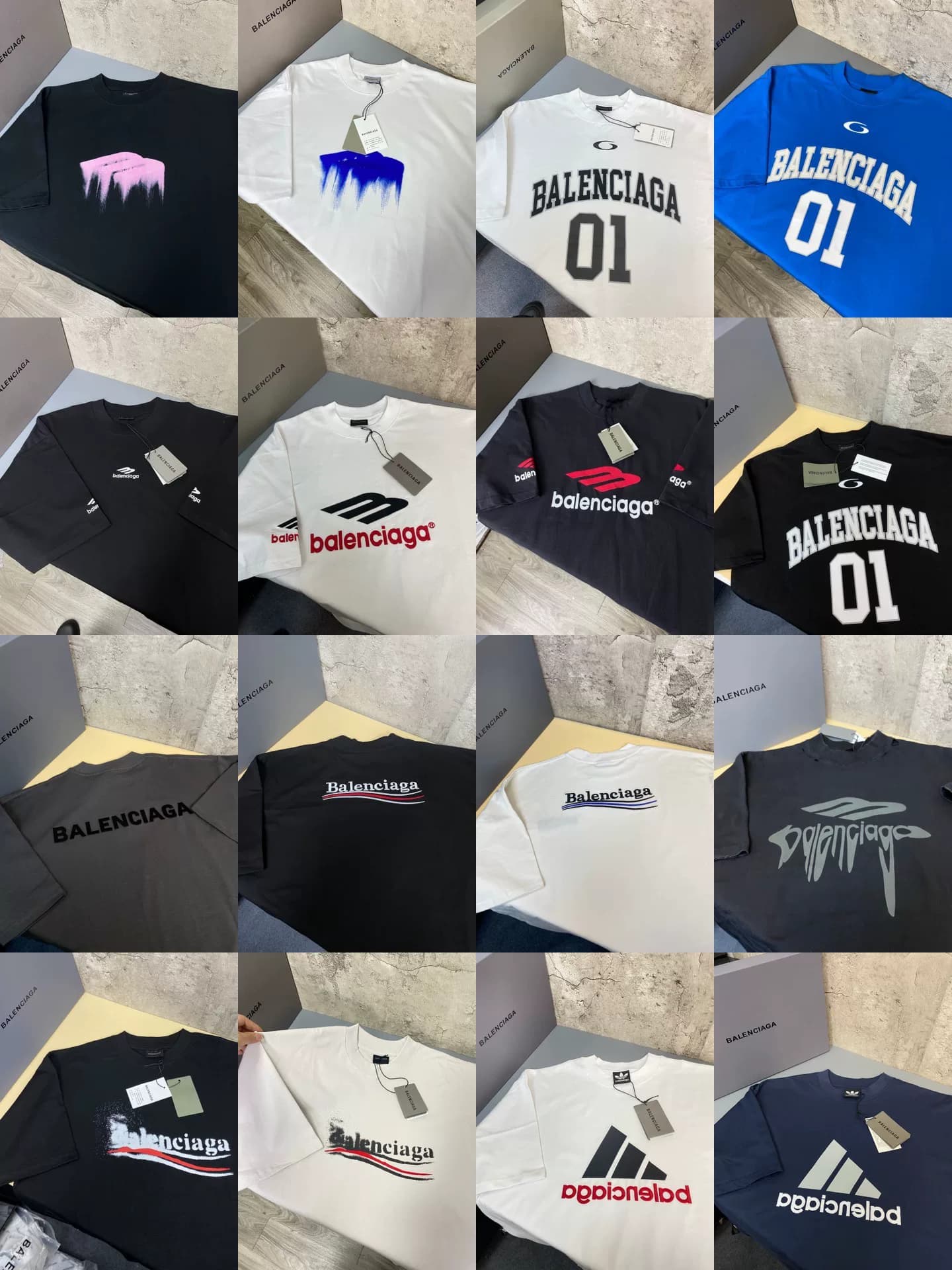 Высококачественная мужская футболка Balenciaga Balenciaga с короткими рукавами свободного кроя