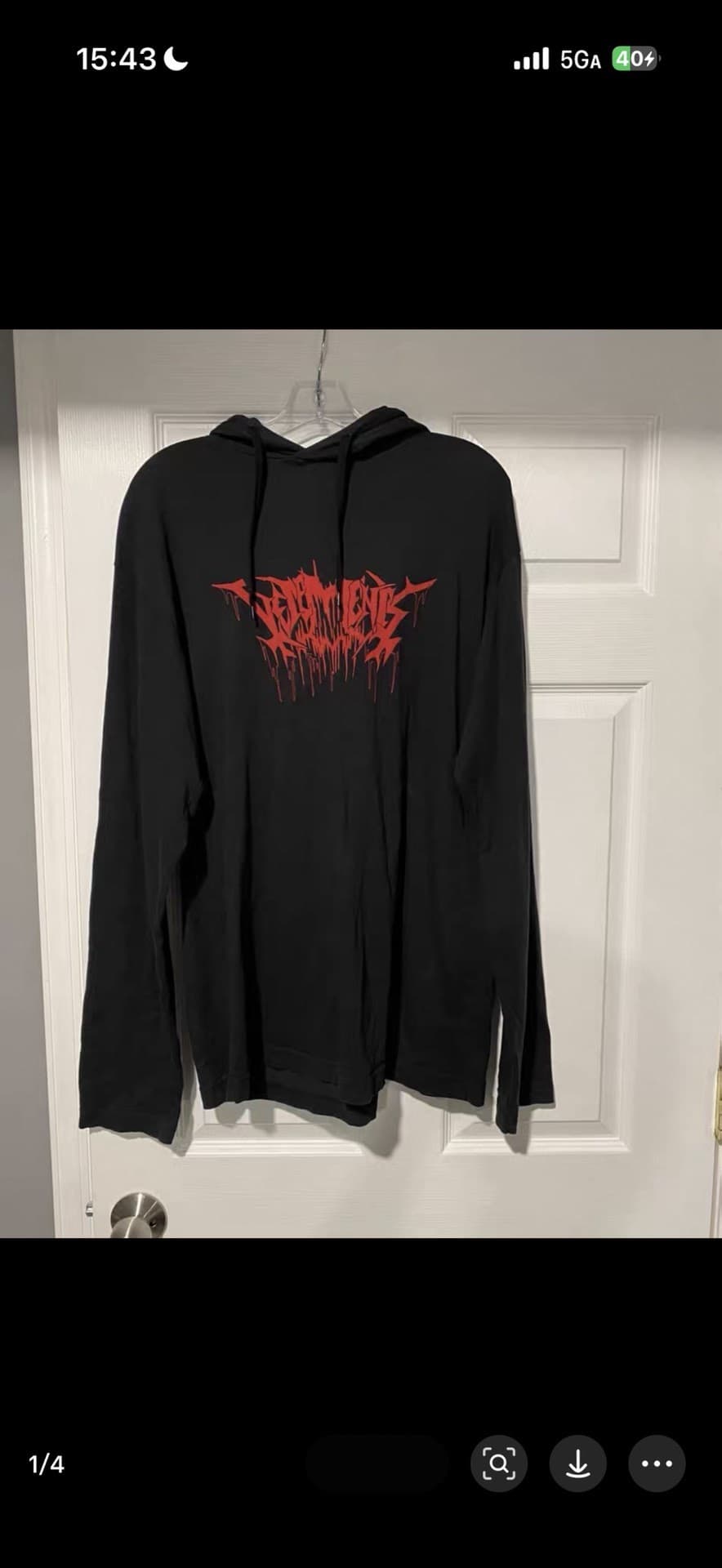 Почти совершенно новый код vetements thin blood drops s