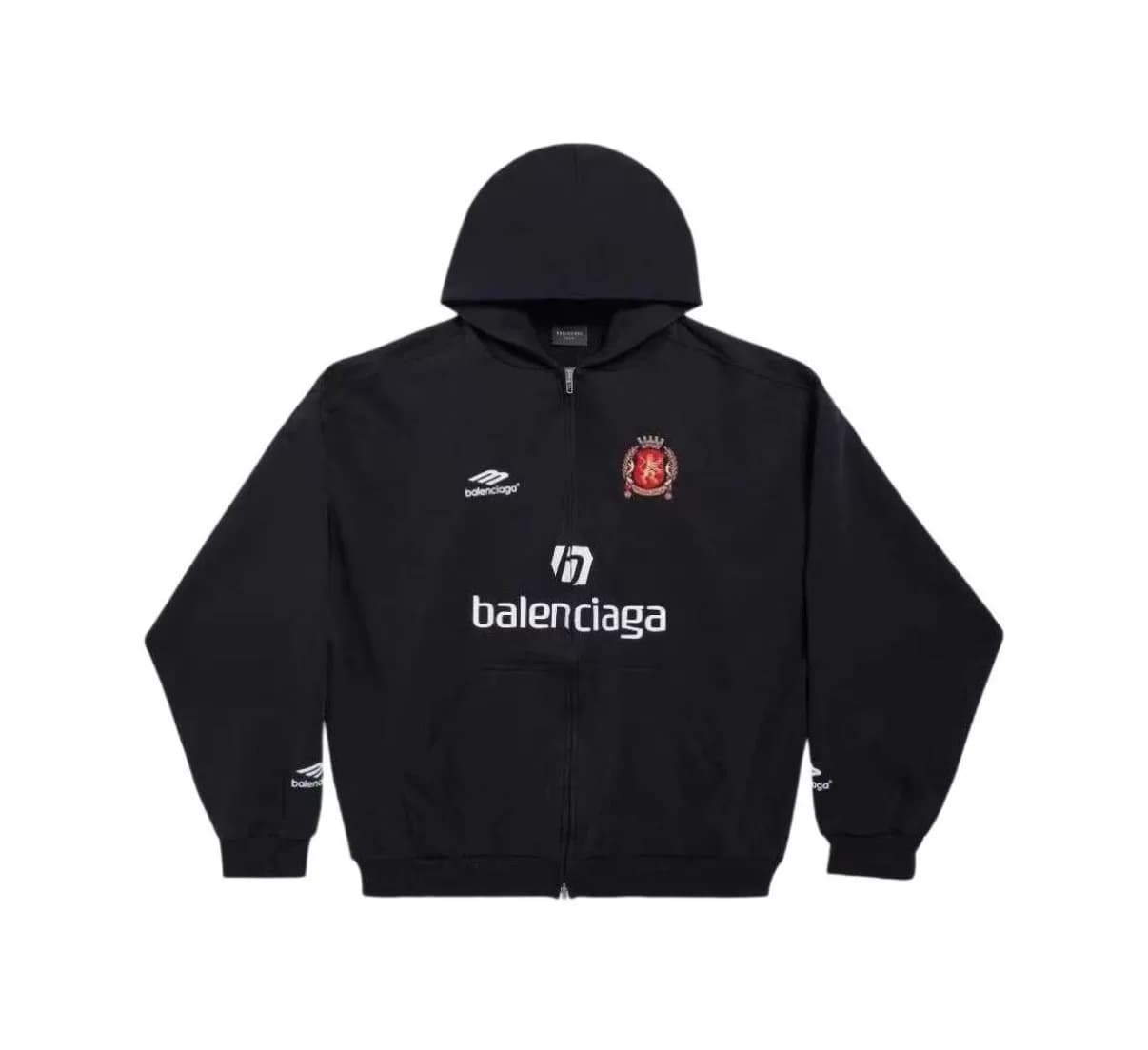 Свитер Balenciaga Balenciaga Manchester United Joint Sweater Paris Лимитированный черный свободный вариант