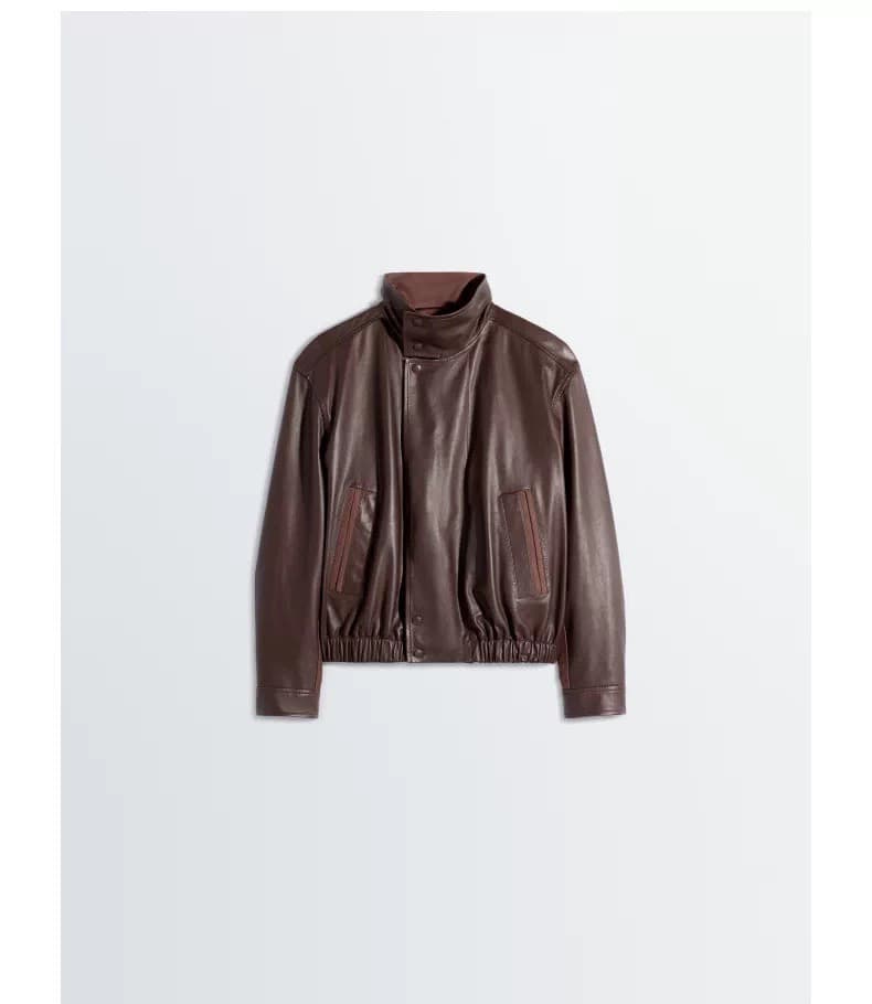 Замшевый флип Lemaire 26ss new Mushroom шоколадно-коричневого цвета