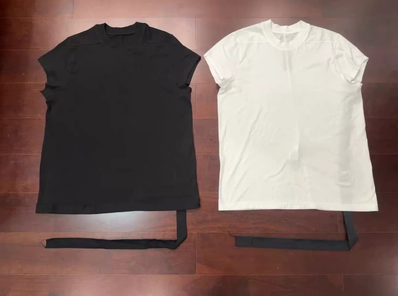 Футболка-серпантин RickOwens в стиле Ro с коротким рукавом
