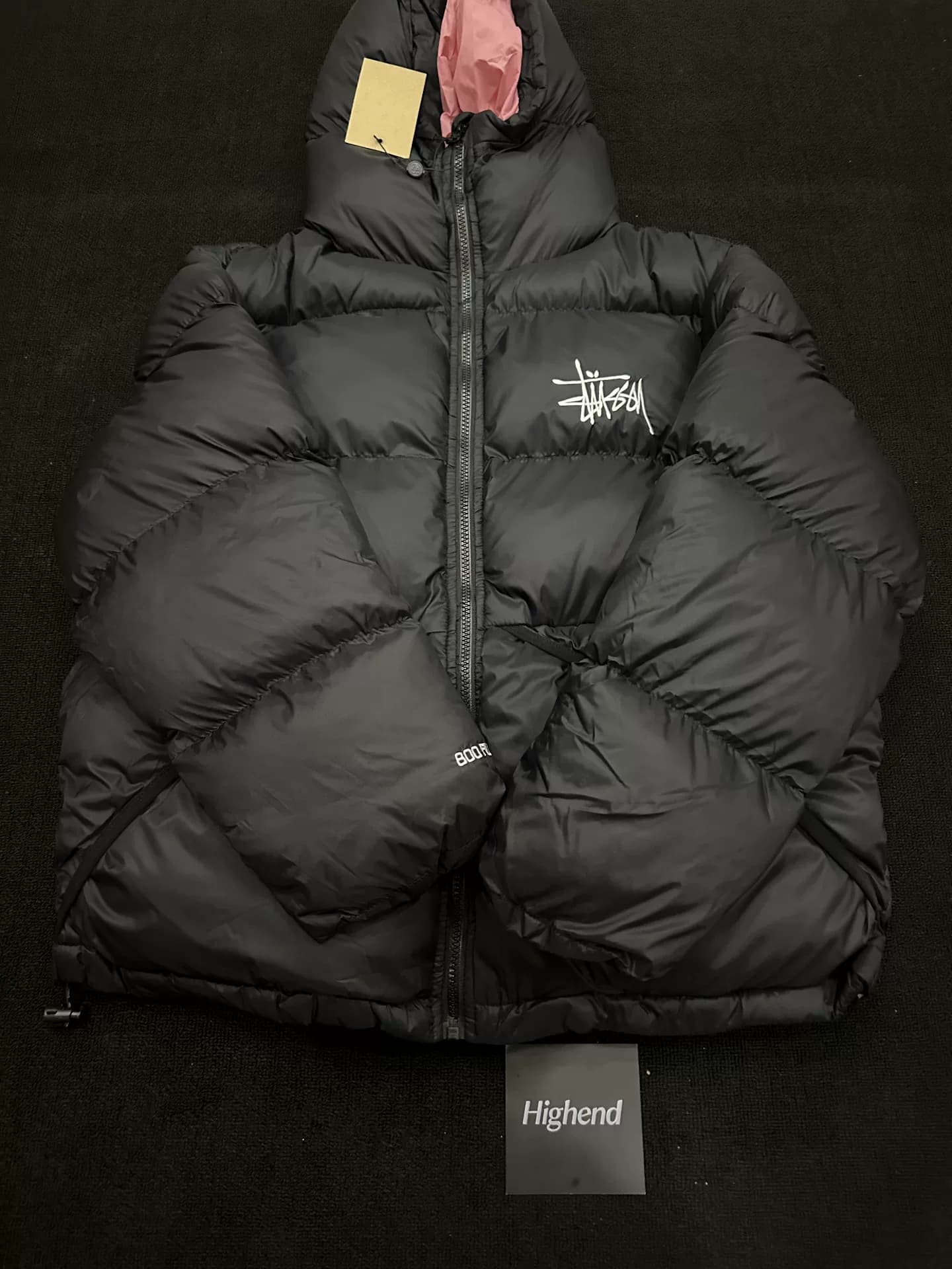 Stutsi 22fw черная, розовая, серая красавица с вышитым капюшоном