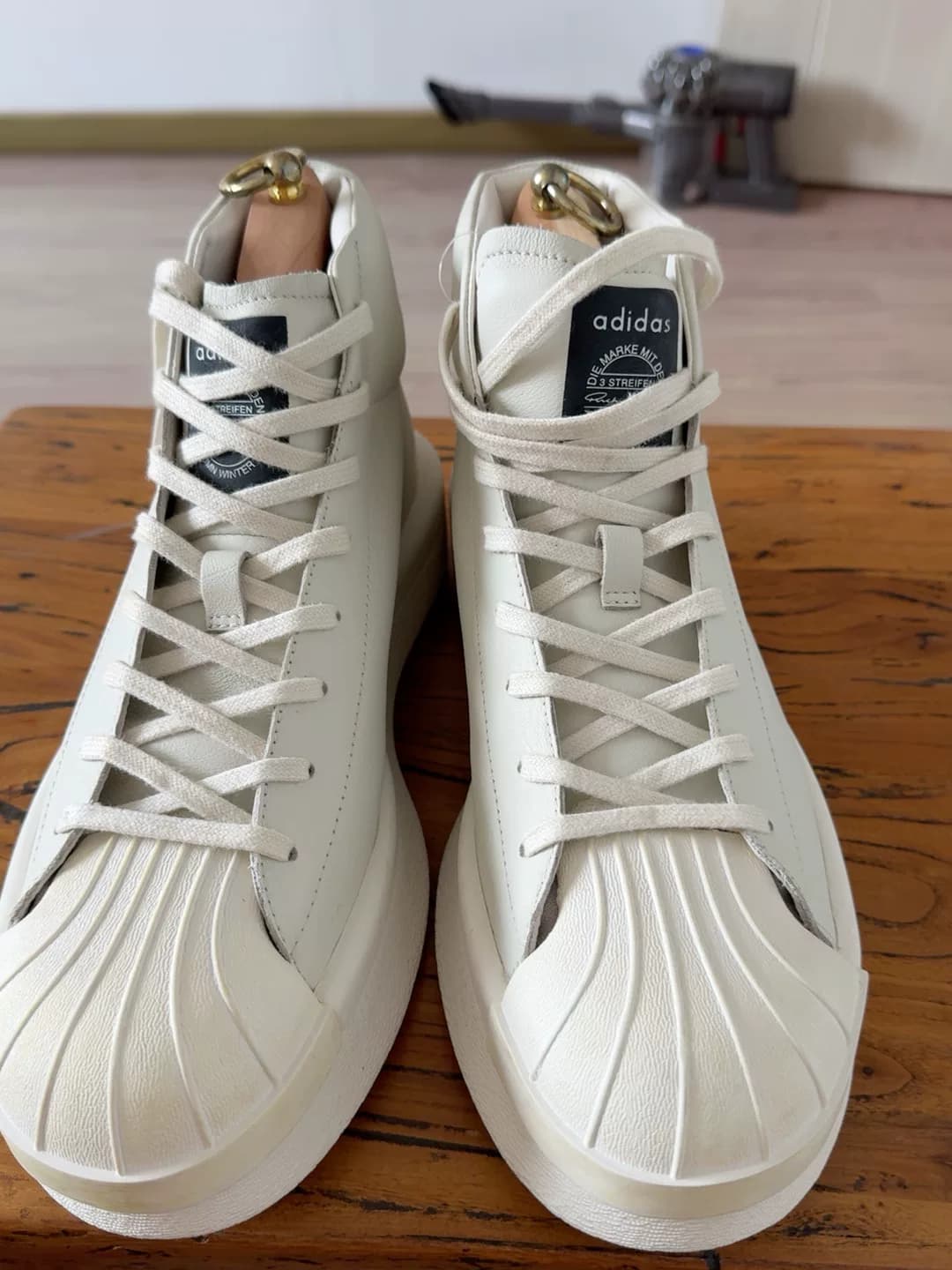 Rick Owens x кобрендовые туфли с высоким берцем Rick Owens x от adidas, белые