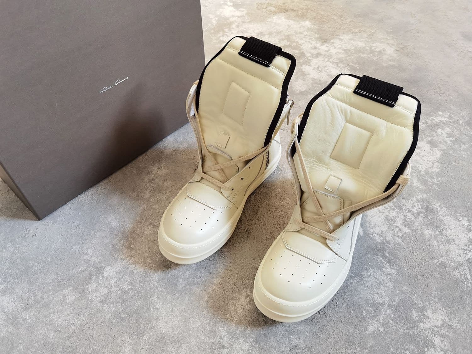 Обувь с высоким берцем Rick Owens RO main line с перевернутым треугольником