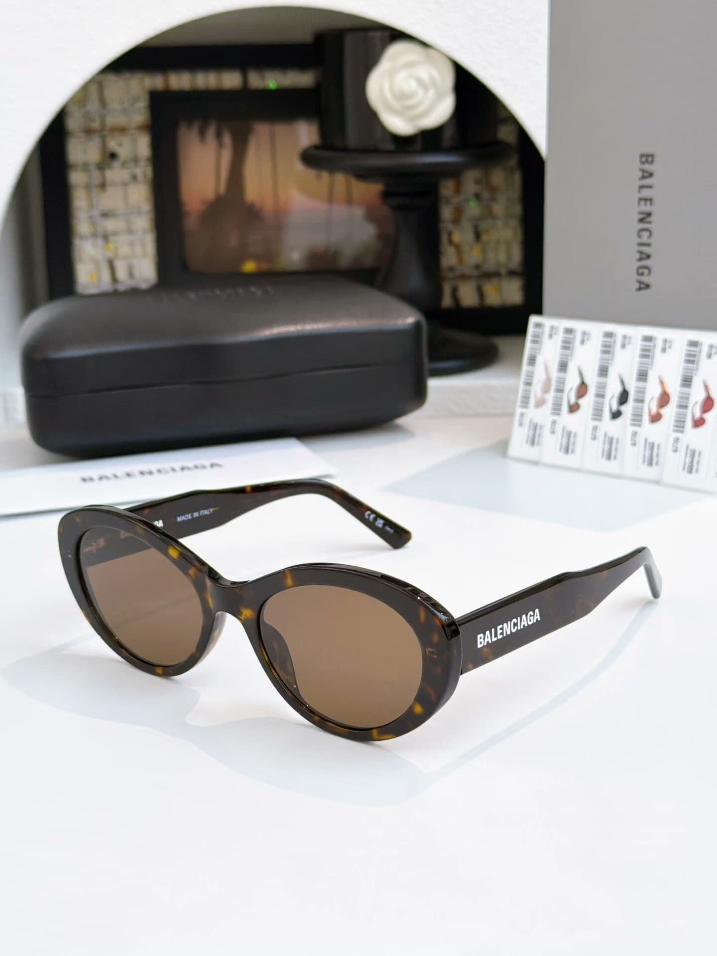 BALENCIAG*Солнцезащитные очки Balenciaga BB0446S Ink
