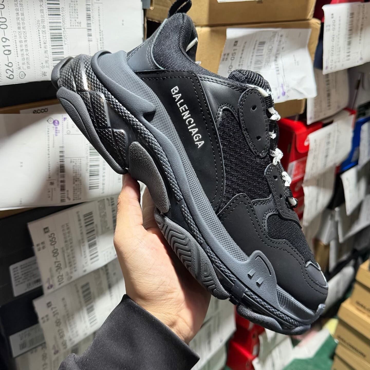 Balenciaga Balenciaga Triple S с круглой головкой из сетки в стиле ретро