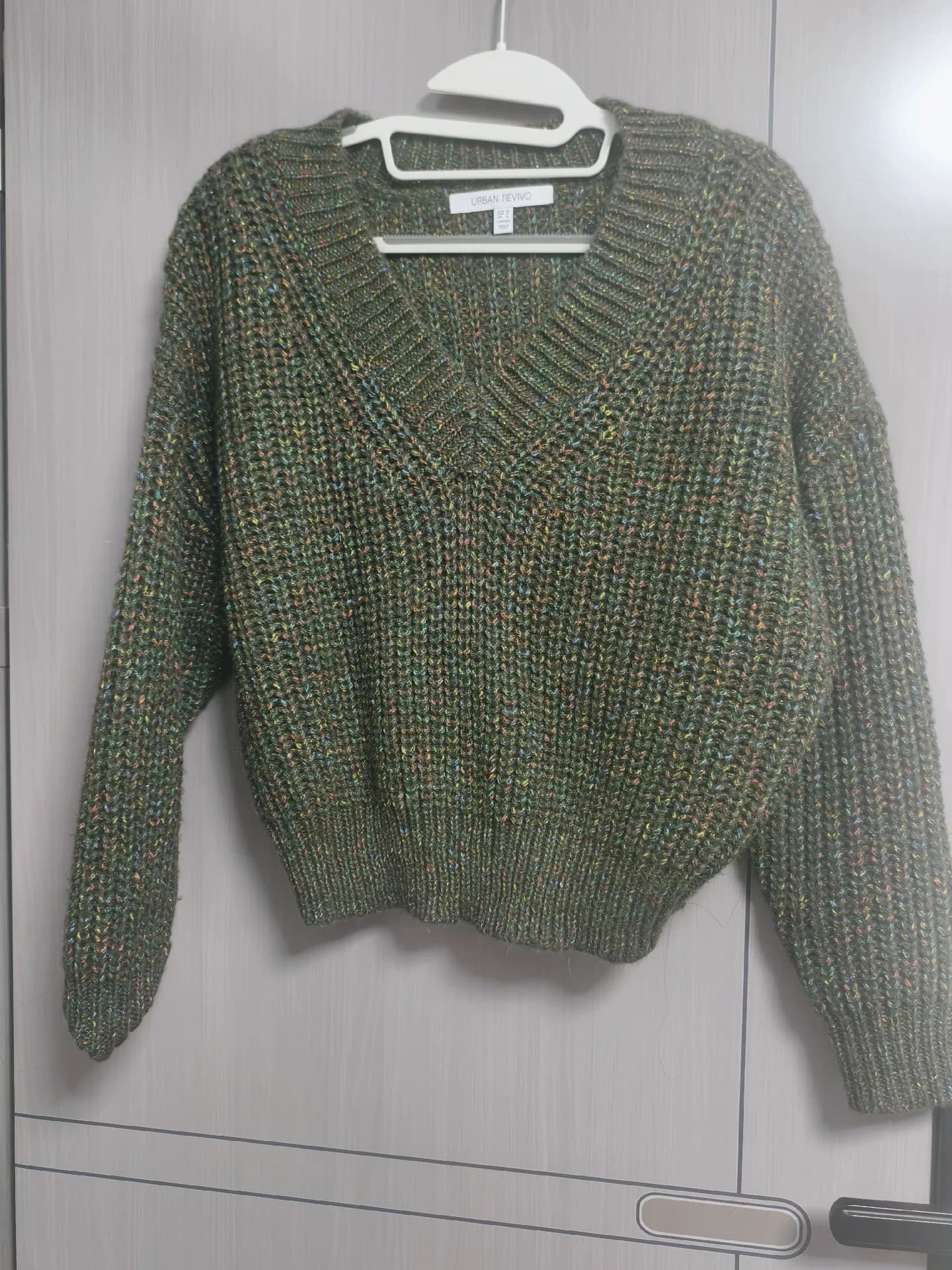 свитер ur color dot green размера S содержит 12% овечьей шерсти