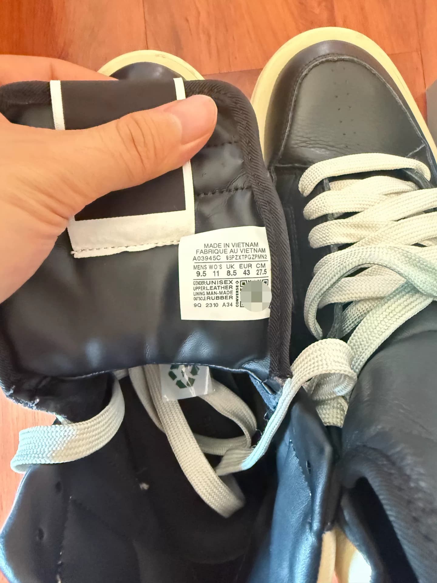 Кроссовки Converse × Rick Owens 43-го размера