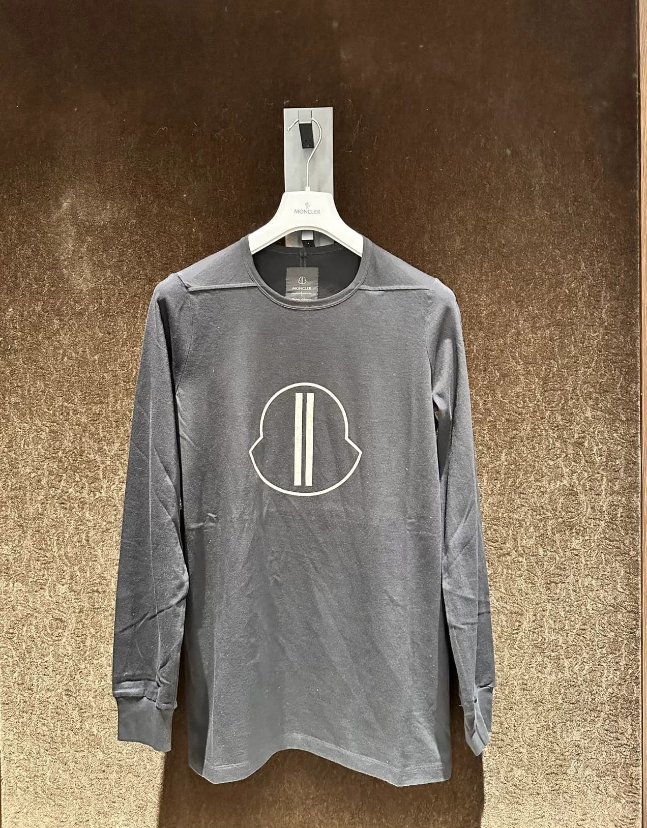 Совершенно новая кобрендовая футболка Moncler Moncler x Rick Owen с длинными рукавами