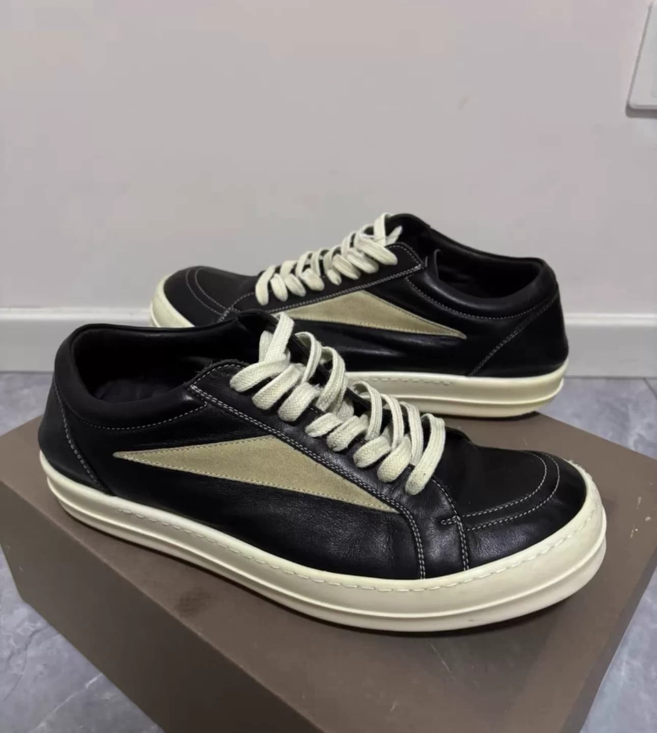 RickOwens-фургоны ro main line vantage черно-белые