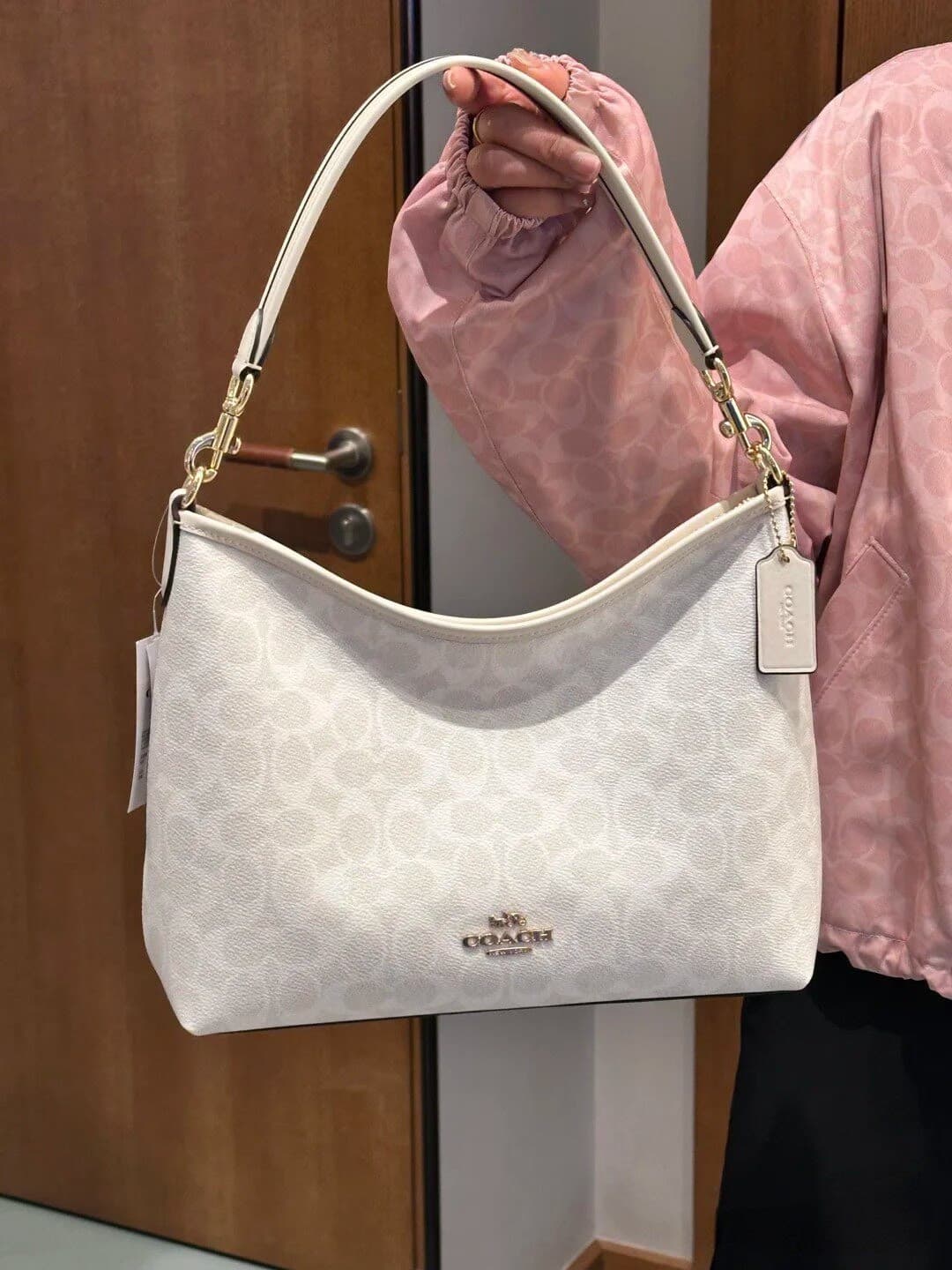 Совершенно новая дорожная сумка Coach Coach Laurel Glacier белого цвета