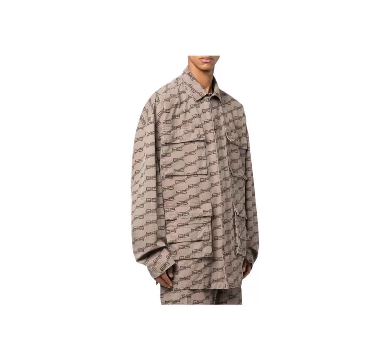 Лацкан с однорядным принтом с логотипом Balenciaga Balenciaga SS22