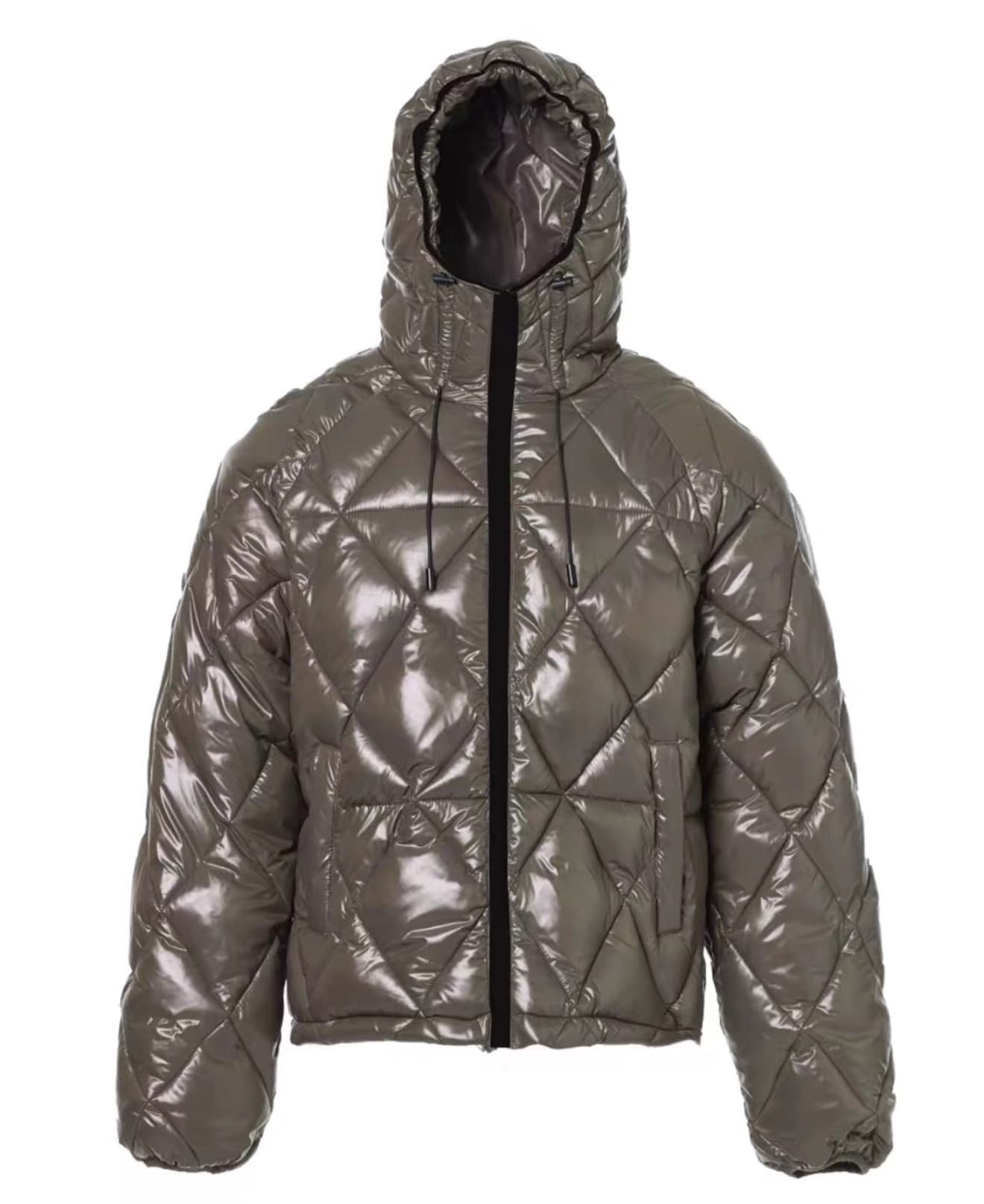 TREclub 22AW базовая хлопчатобумажная куртка с капюшоном в ромбовидную сетку, осенне-зимняя новая мужская толстая куртка