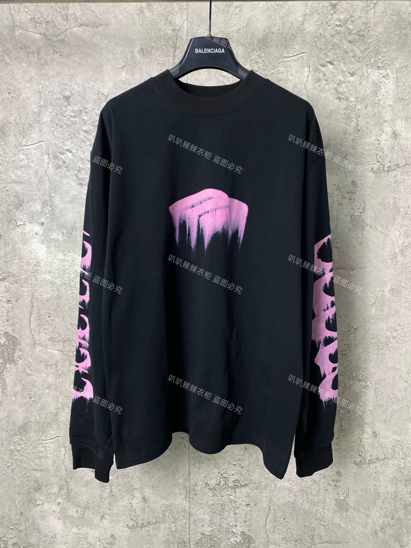 Футболка с длинными рукавами Top edition rammed goods Balenciaga Balenciaga black powder 3m черная