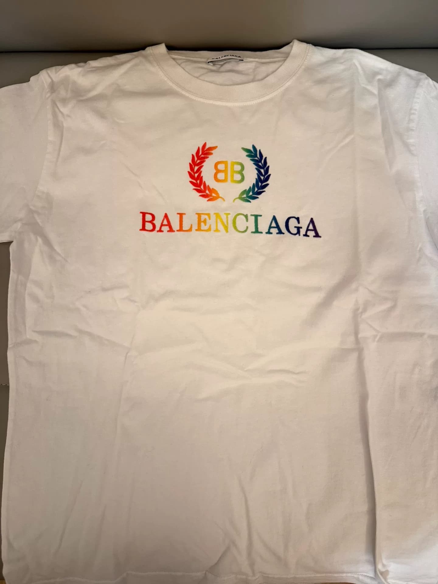 Футболка Balenciaga rainbow wheat ear с короткими рукавами