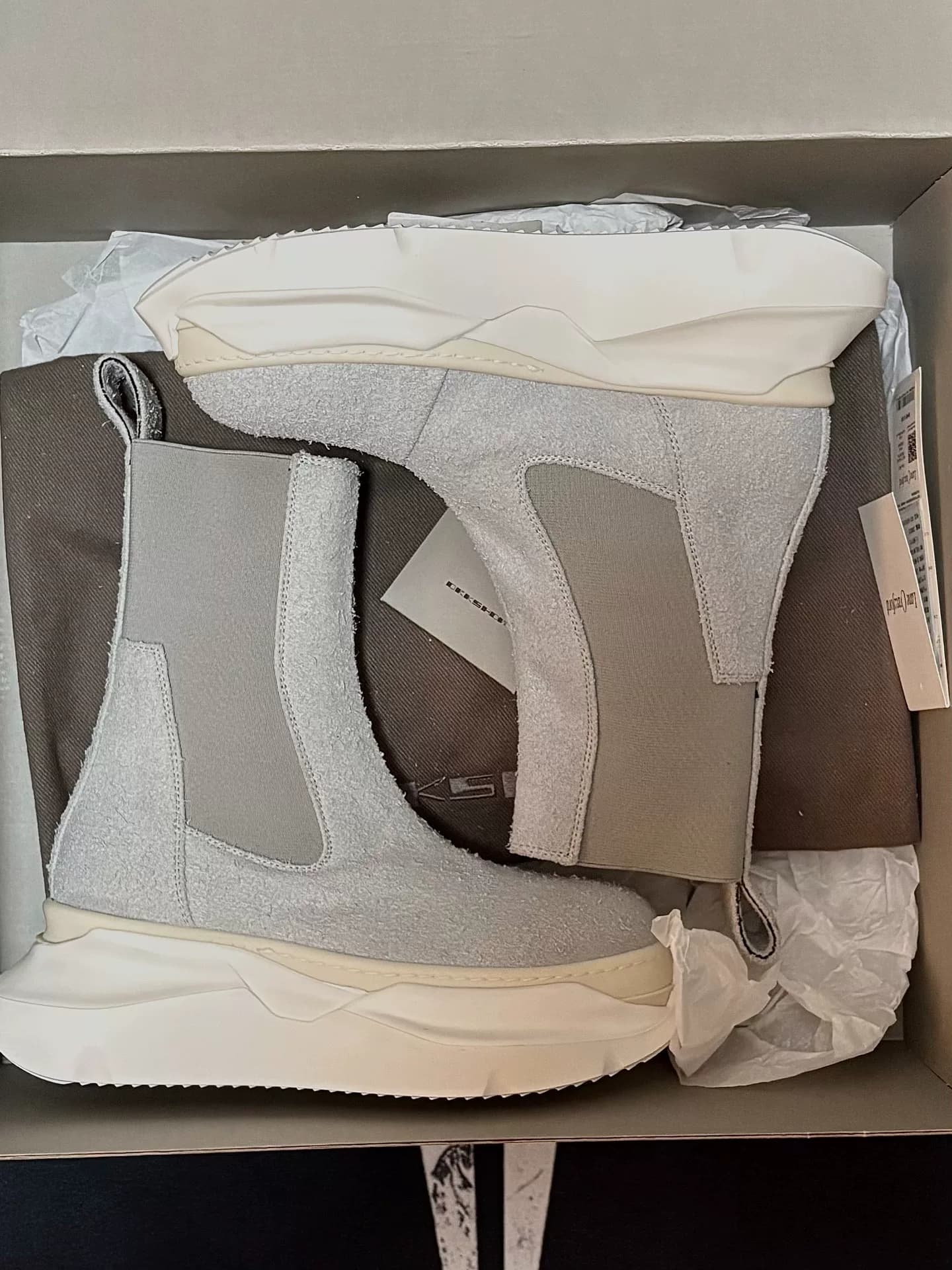 Рик Оуэнс drkshdw 23FW geth белый серый