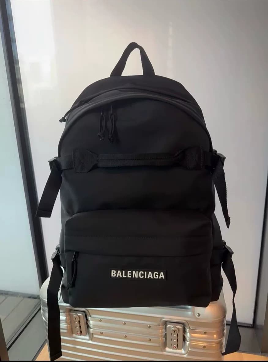 Рюкзак Balenciaga Balenciaga, черный нейлоновый рюкзак, дорожная сумка для улицы