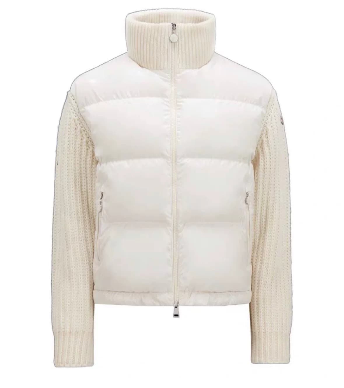 Новый вязаный пуховик Moncler с отстрочкой для женщин