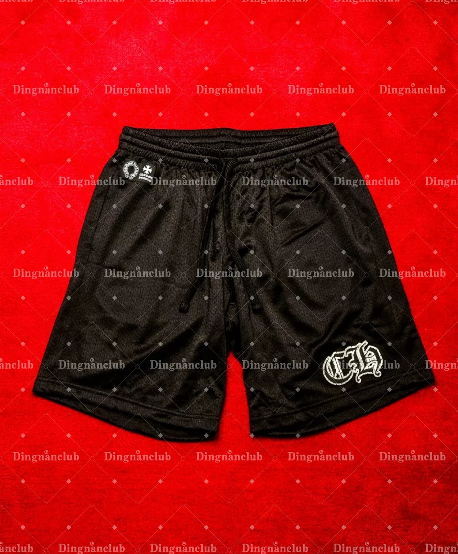 Шорты для хоккея с шайбой Chrome Hearts fw23 из сетчатой ткани с буквенным принтом