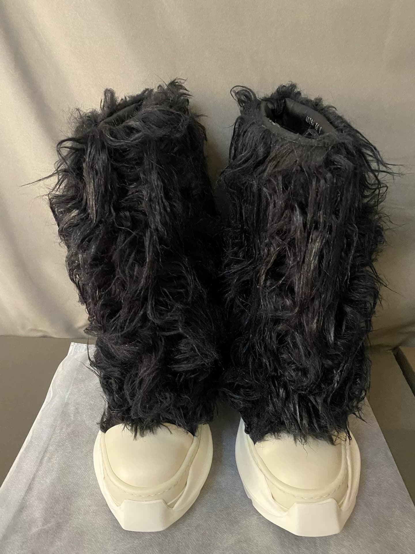 Плюшевые ботинки Rick owens на толстой подошве 22fw elephant leg boots на резиновой подошве
