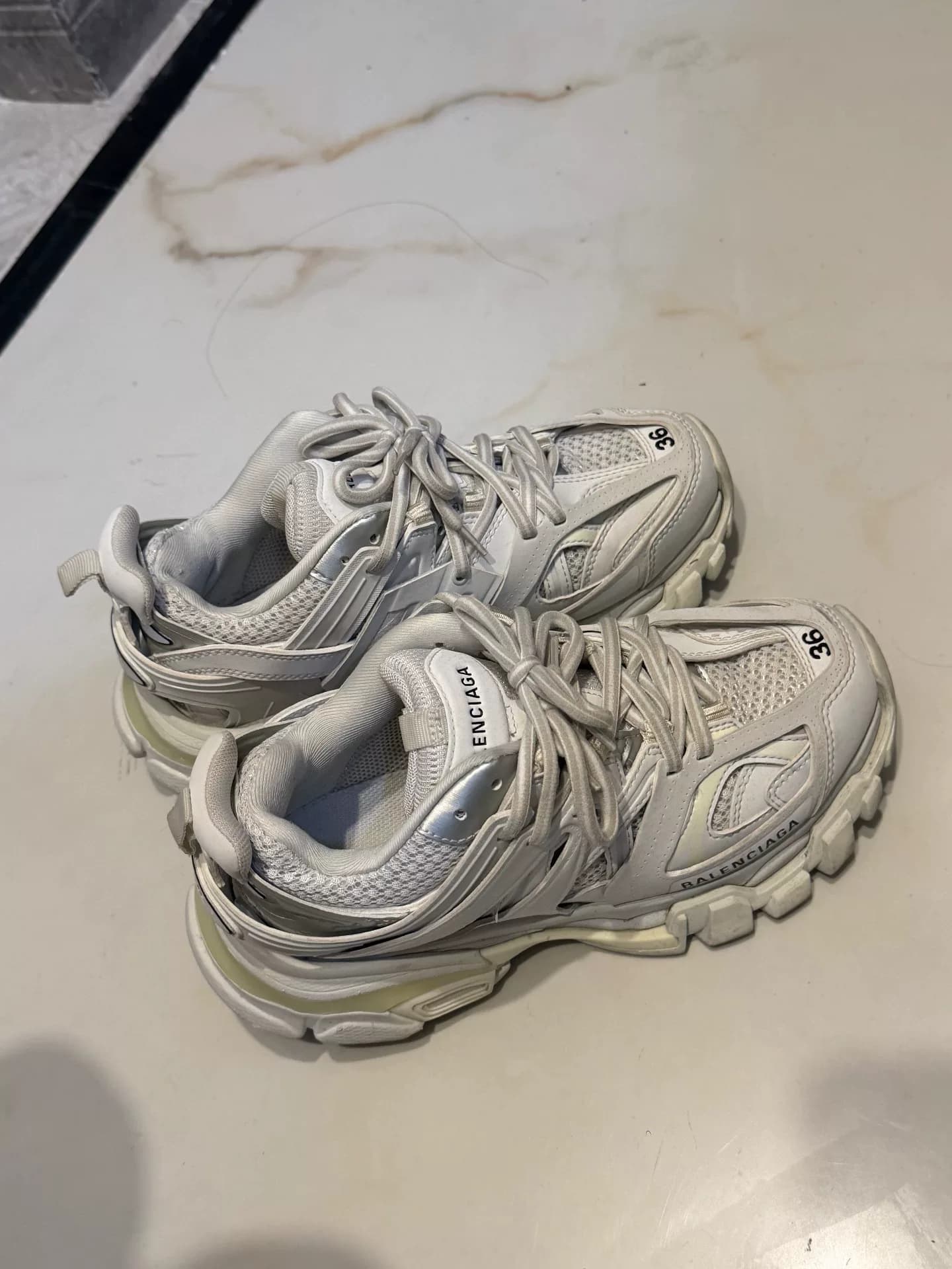 Кроссовки Balenciaga Balenciaga Track Daddy, белые, размер 36, классические